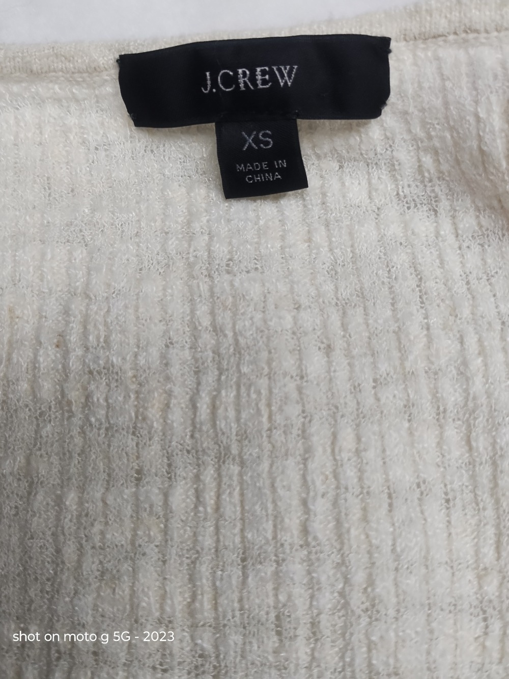 J. Crew Ribbed Knit Top XS Cream Sleeveless - Picture 5 of 5